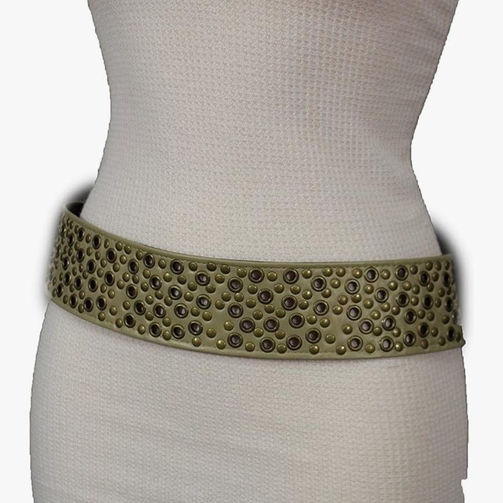 Studded Faux Leather Belt